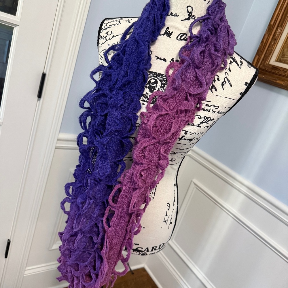 Purple/Lilac Knit Infinity Scarf